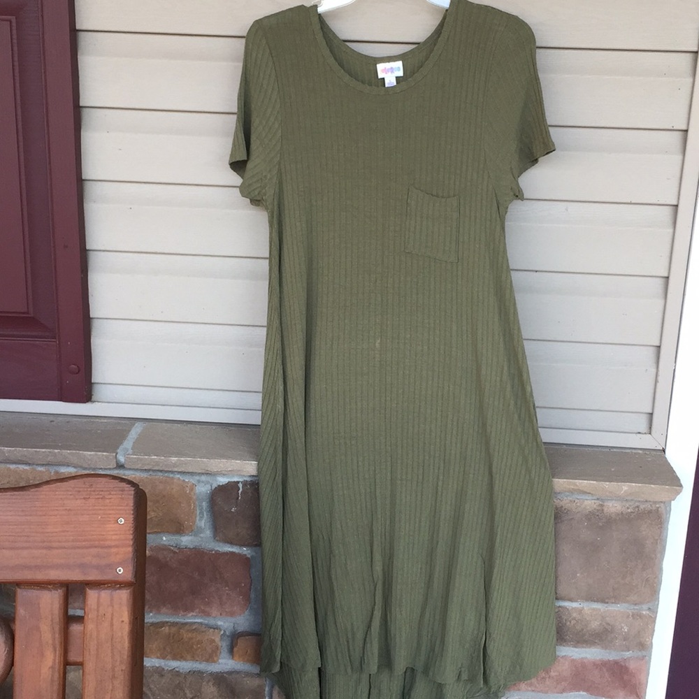 Ribbed Olive Green L LulaRoe Carly BNWOT